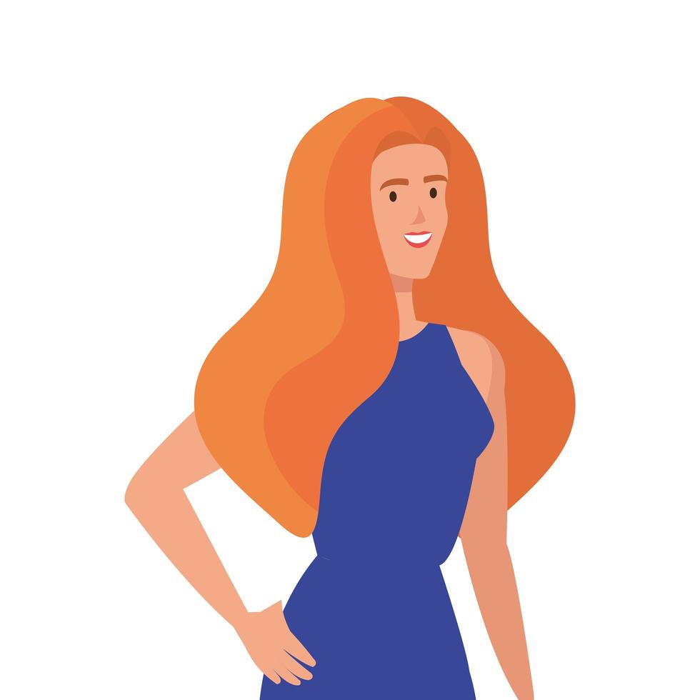 zakelijke vrouw elegante avatar karakter vector