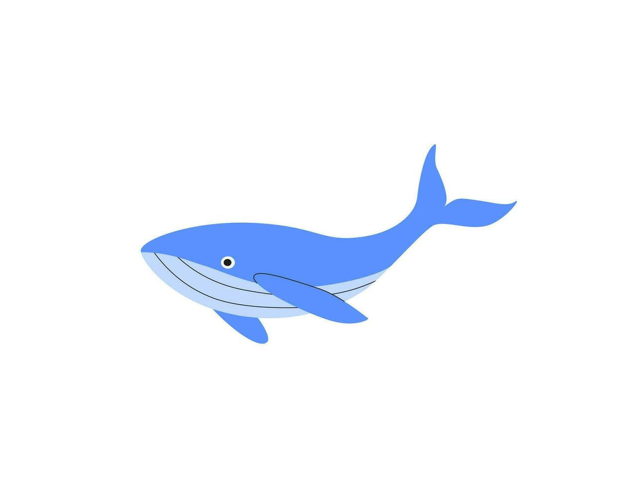 walvis in vlak stijl. zee dier. wereld walvis dag. onderwater- wereld. marinier zeeleven. beschermen oceaan en marinier zoogdieren. vector illustratie voor afdrukken, kaart, logo, poster, spandoek.