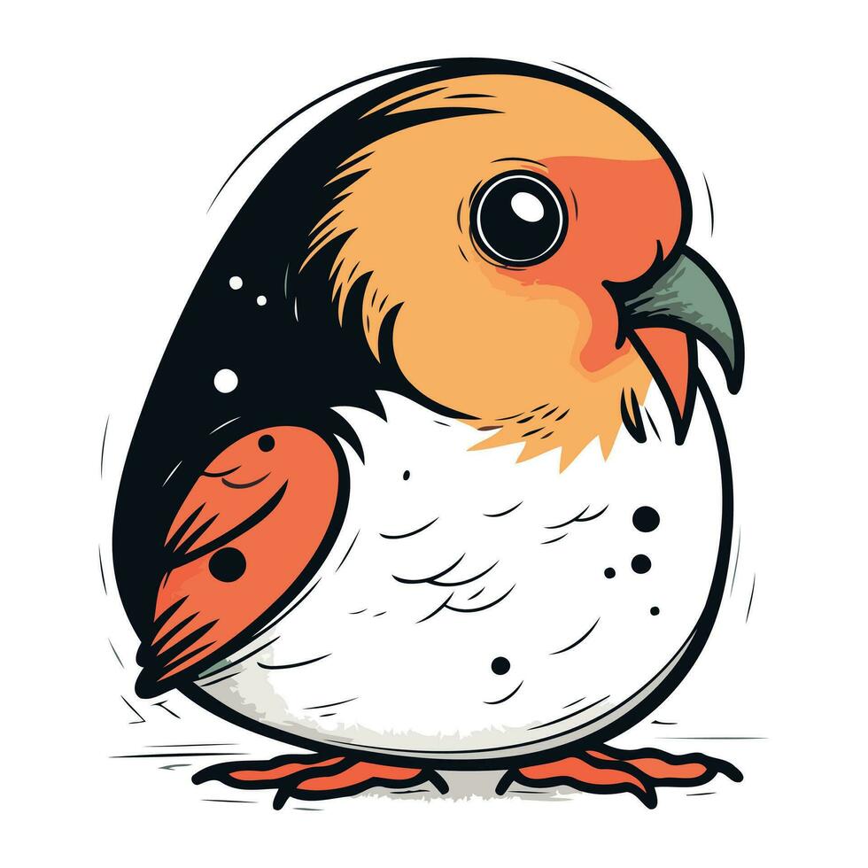 illustratie van een schattig vogel. geïsoleerd Aan een wit achtergrond. vector