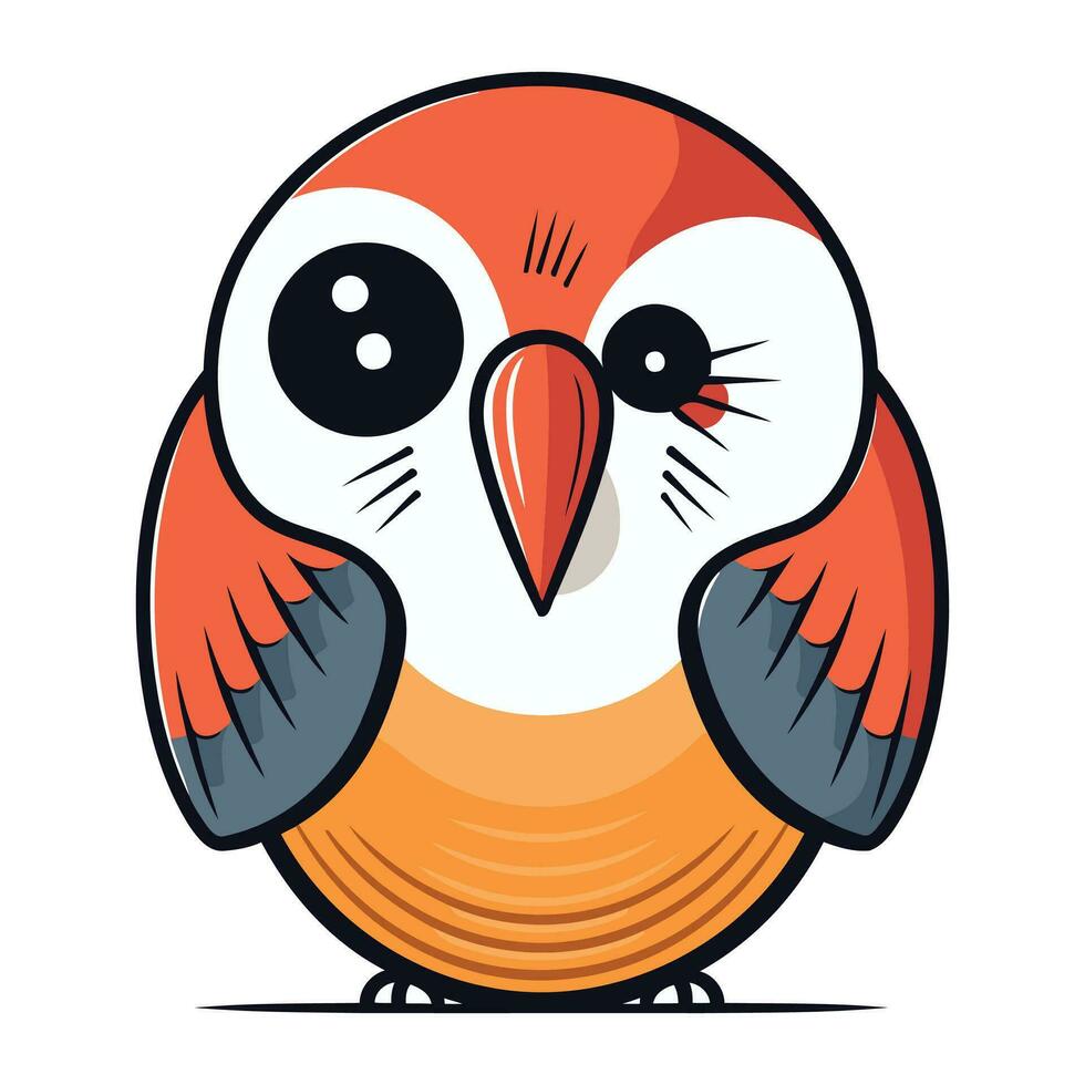 schattig tekenfilm vogel geïsoleerd Aan een wit achtergrond. vector illustratie.