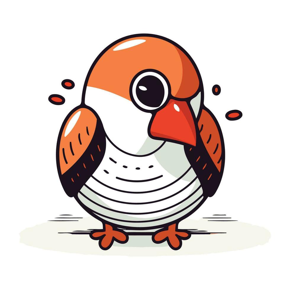 schattig tekenfilm vogel. vector illustratie geïsoleerd Aan een wit achtergrond.