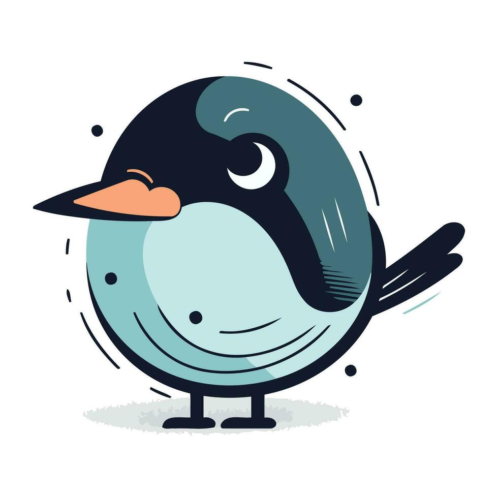 schattig pinguïn vector illustratie. schattig tekenfilm pinguïn.