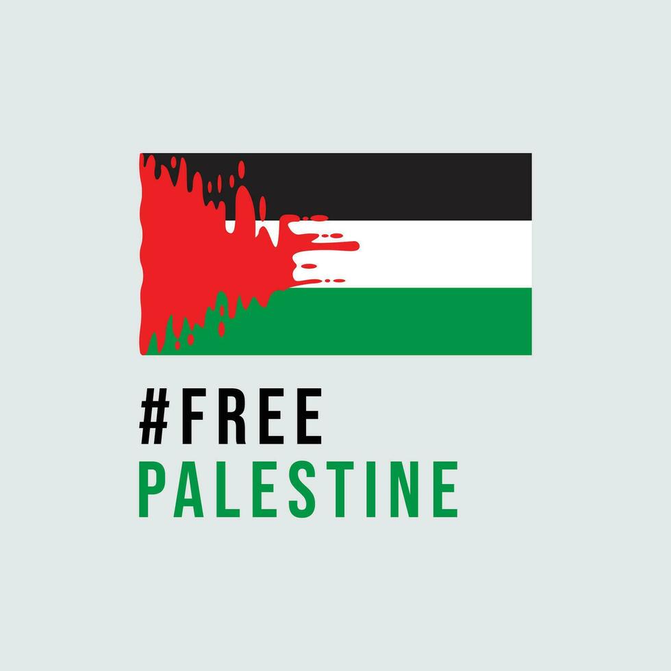 Internationale dag van solidariteit met de Palestijn mensen met vlag en schilderij vector illustratie