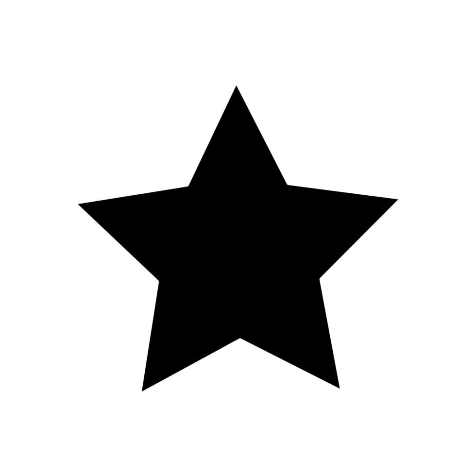 silhouet van ster decoratie kerst geïsoleerde icon vector