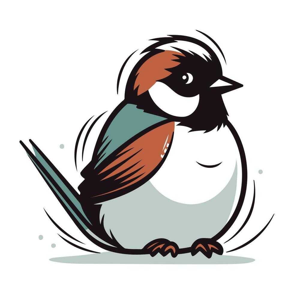 goudvink vogel geïsoleerd Aan een wit achtergrond. vector illustratie.