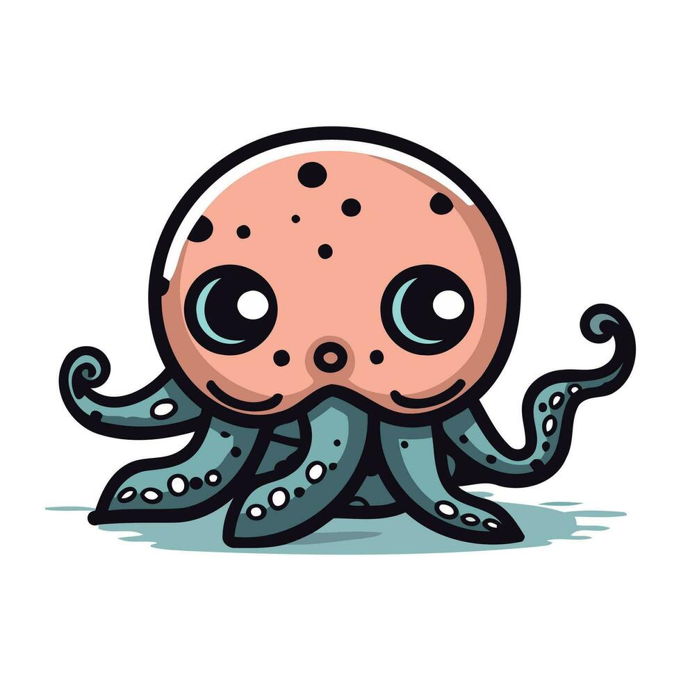 Octopus tekenfilm icoon. vector illustratie van een schattig Octopus.