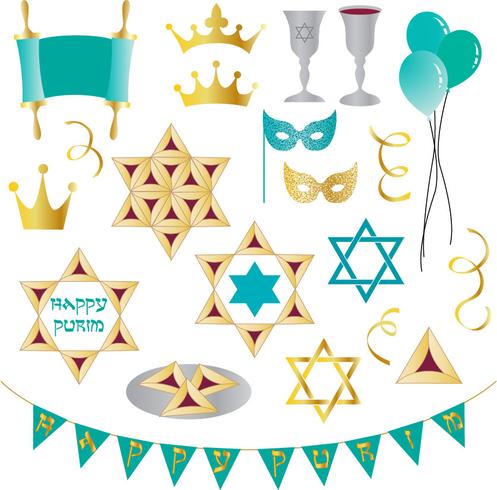 purim clipart vector