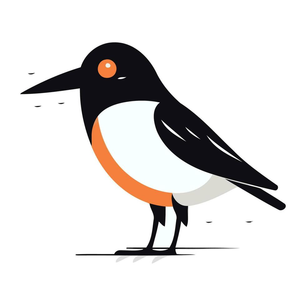 vector illustratie van een schattig tekenfilm vogel geïsoleerd Aan een wit achtergrond.