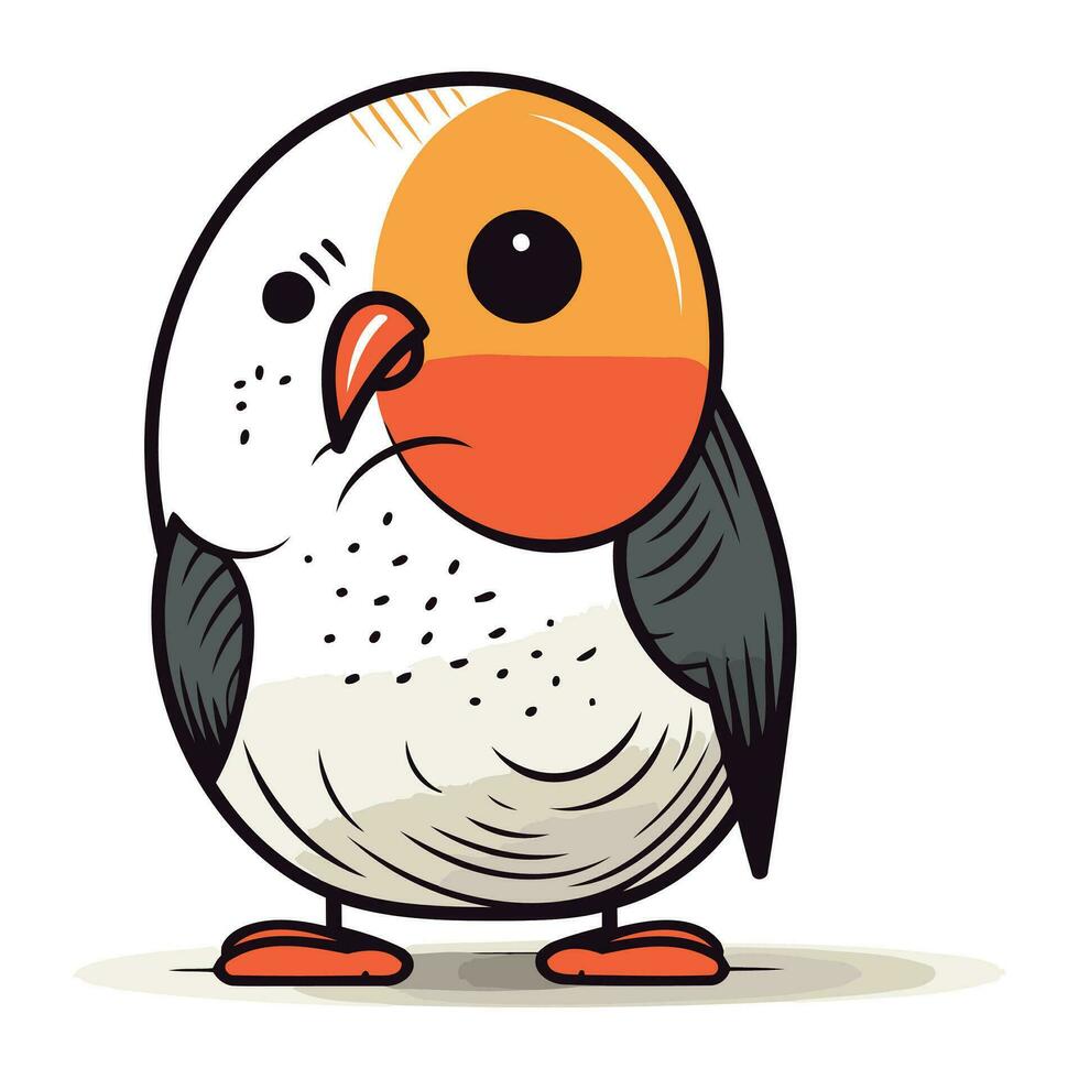 schattig tekenfilm vogel. vector illustratie geïsoleerd Aan een wit achtergrond.