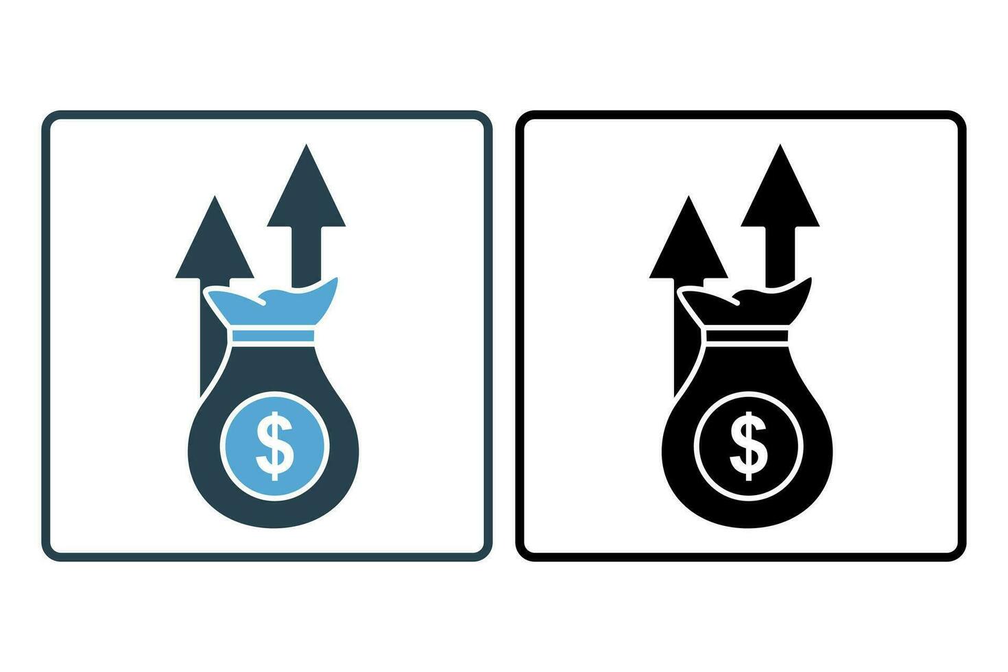 inflatie icoon. icoon verwant naar investeringen en financieel concepten. solide icoon stijl. gemakkelijk vector ontwerp bewerkbare