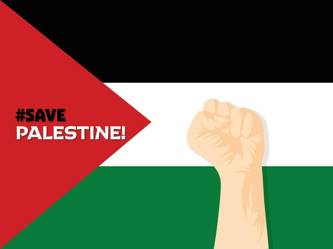 opslaan Palestina en Palestina vlag vector