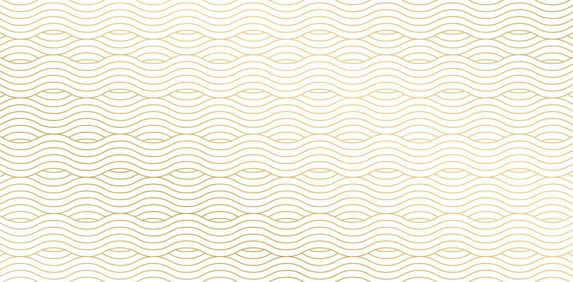 vector illustratie patroon met gouden golvend lijnen Aan wit achtergronden voor modieus textiel, boek omslag, digitaal interfaces, prints ontwerp Sjablonen materialen, bruiloft uitnodiging, banners