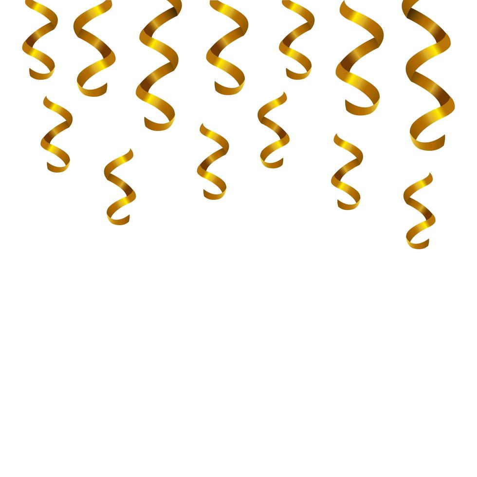 feest confetti gouden geïsoleerd pictogram vector