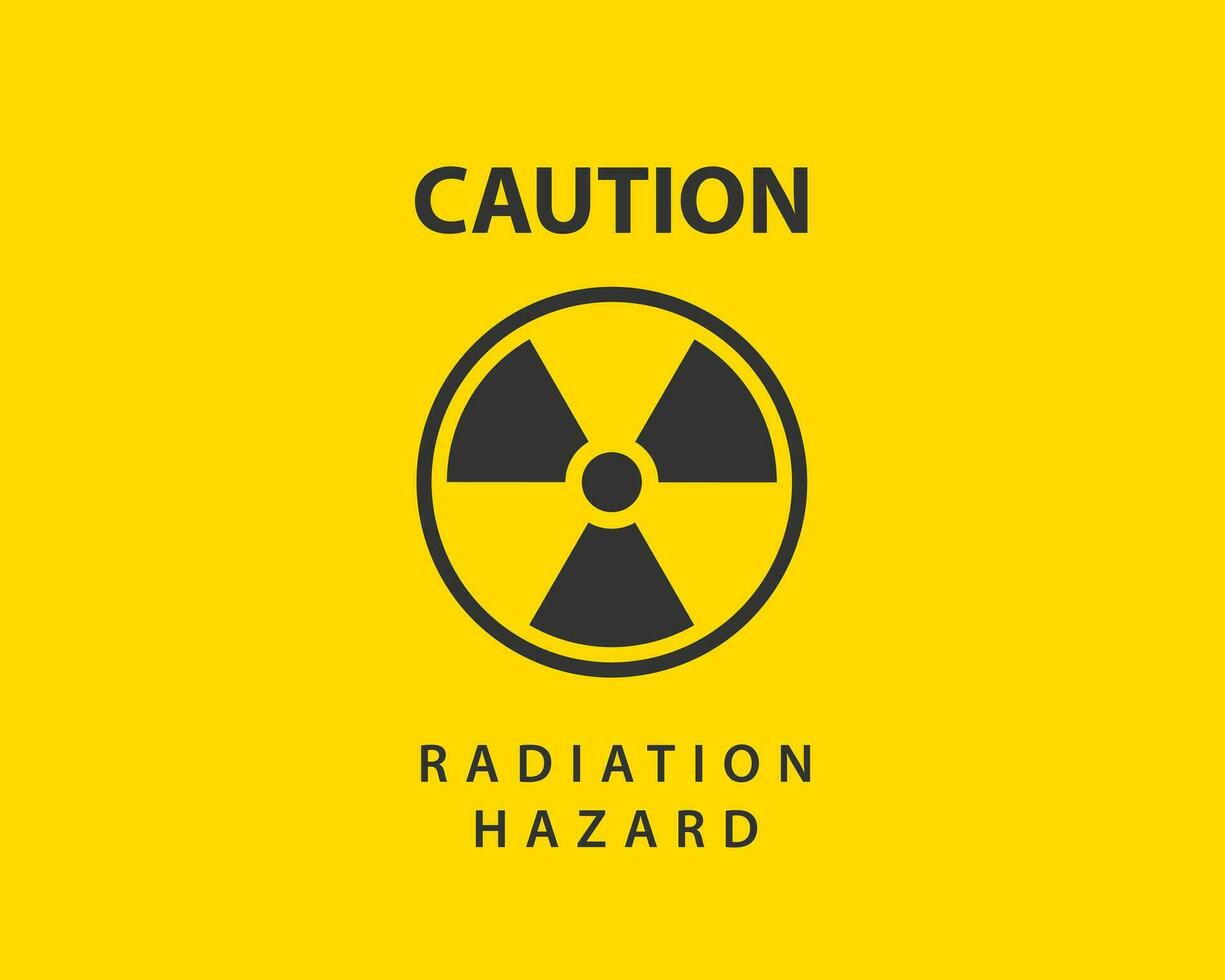 straling icoon vector. waarschuwing radioactief teken Gevaar symbool. vector