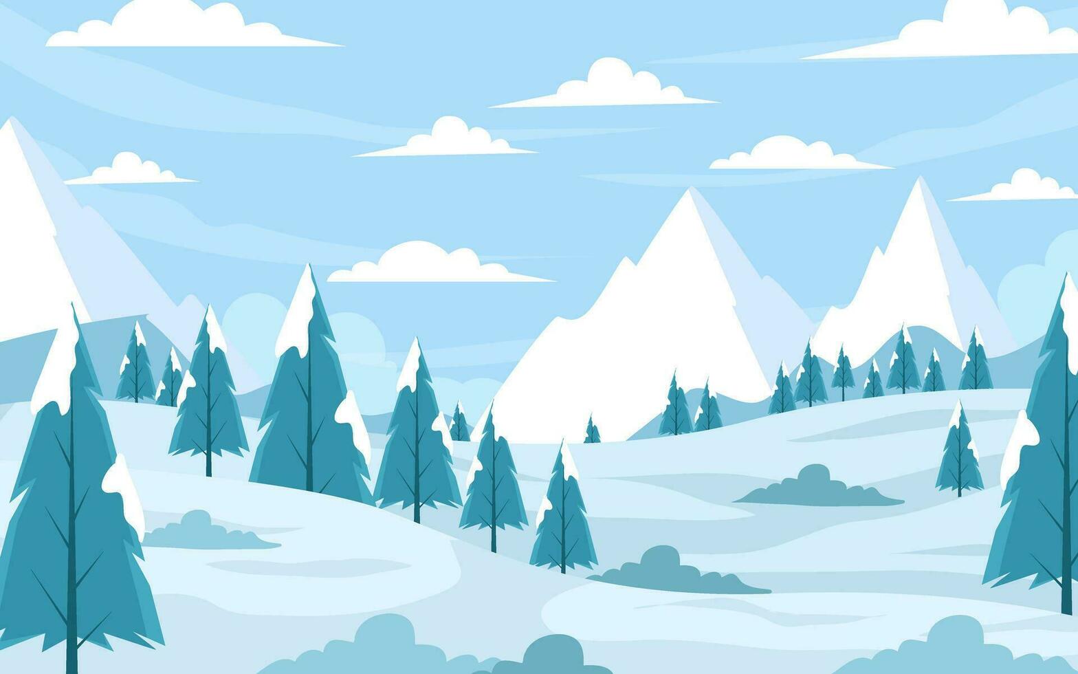 vlak winter buitenshuis landschap landschap vector