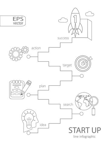 Infographic start-up concept vector