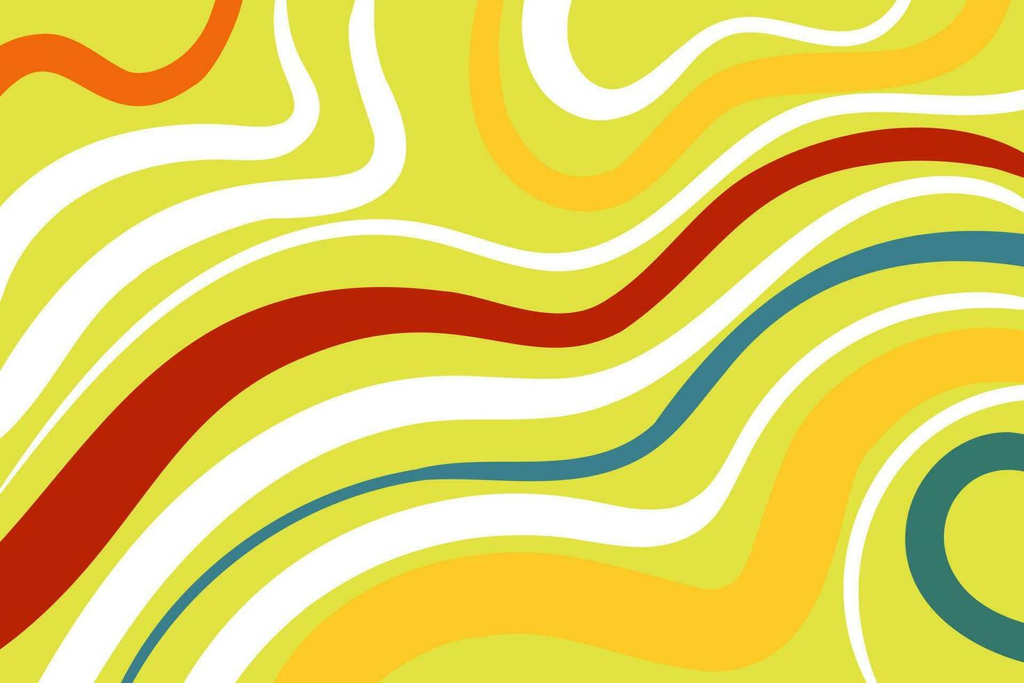 psychedelisch kolken groovy kleurrijk patroon twist vervormd textuur. psychedelisch retro Golf behang. vloeistof groovy achtergrond vector