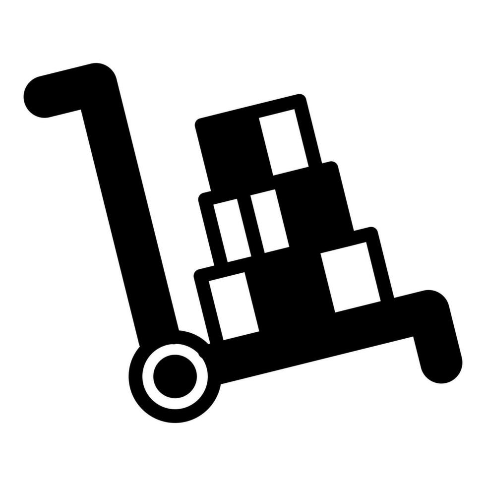 hand- trolly icoon in vector. illustratie vector