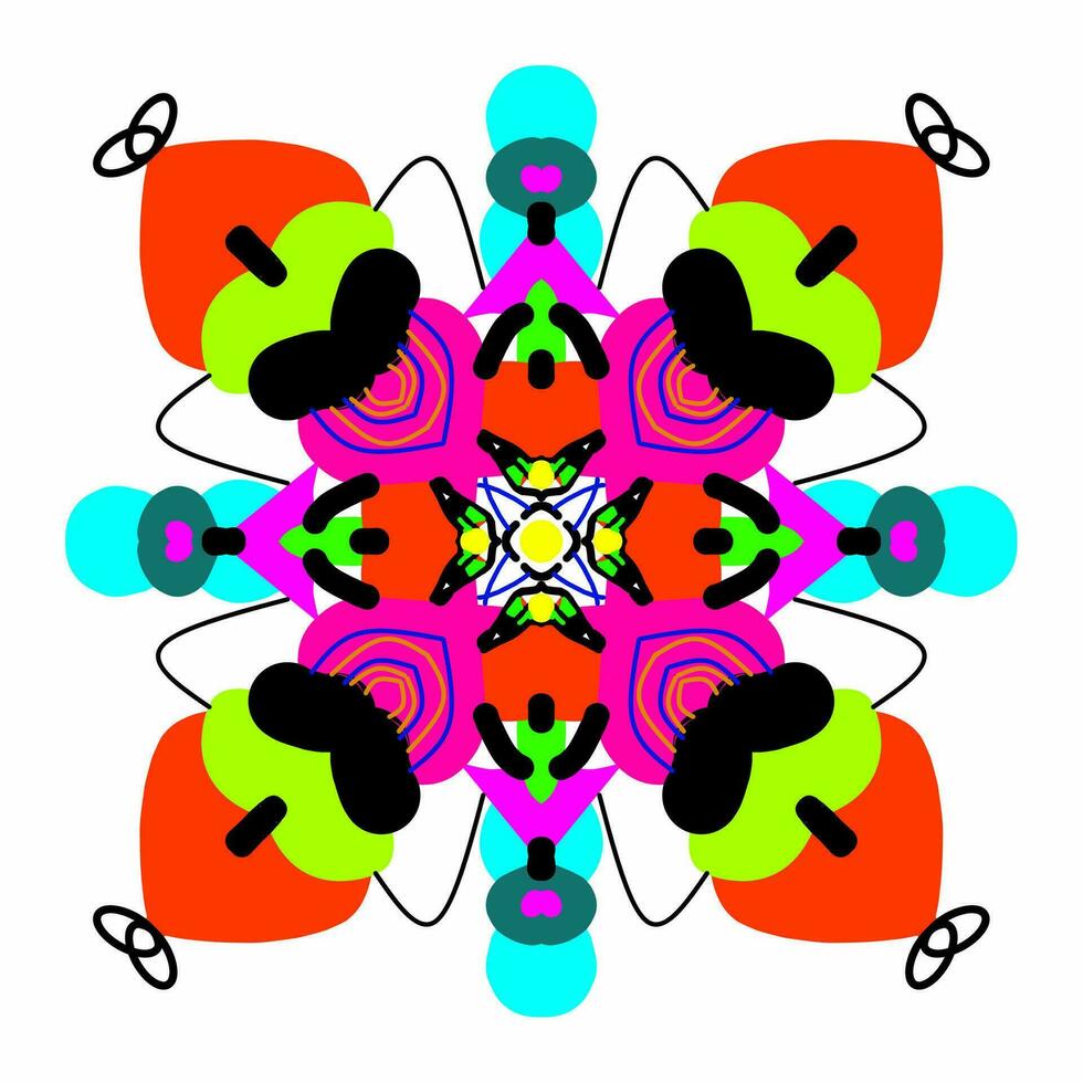 een kleurrijk abstract ontwerp met een circulaire vorm vector