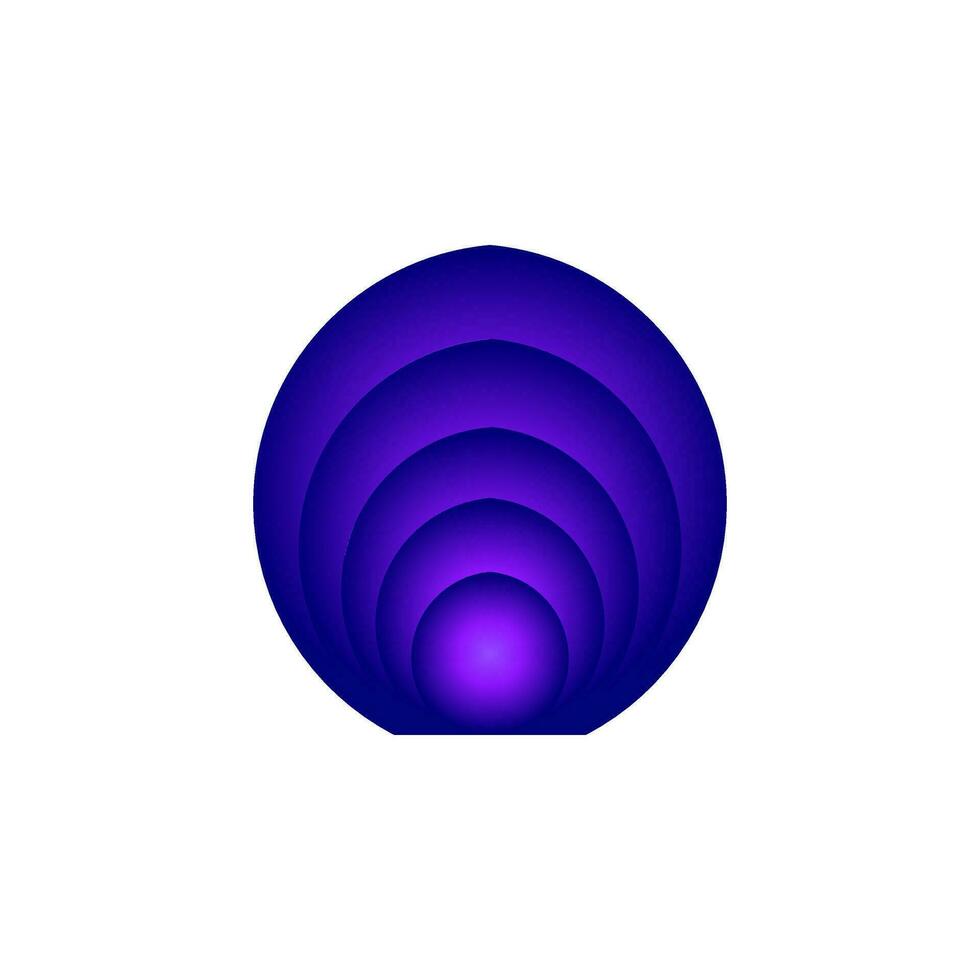 een Purper cirkel met een zwart en wit achtergrond vector