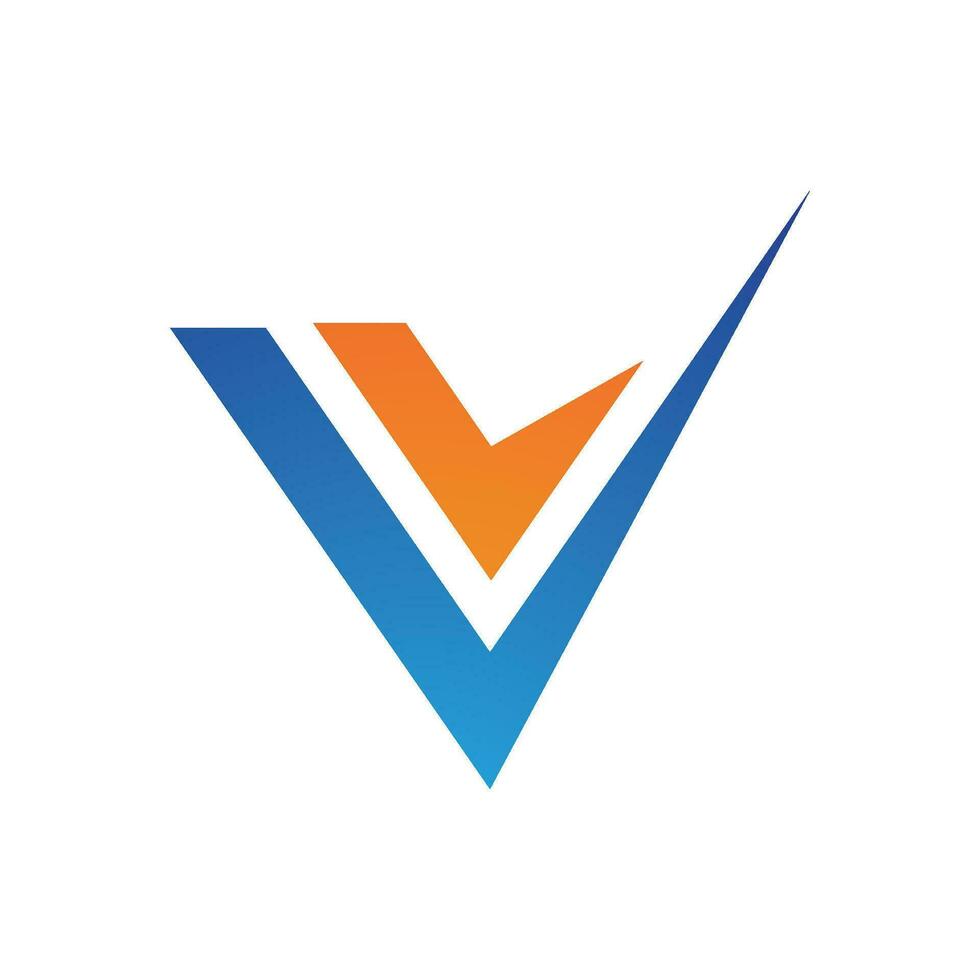 v brief logo sjabloon vector