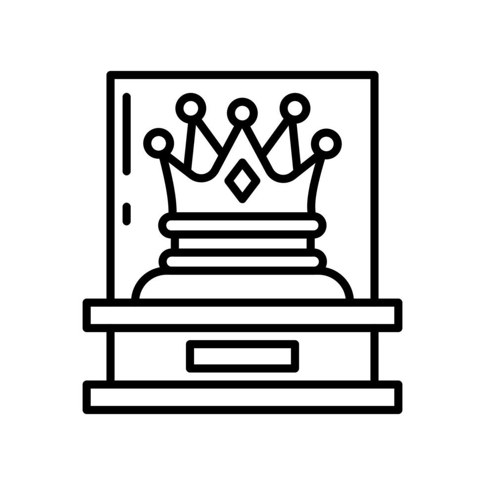 kroon icoon in vector. illustratie vector