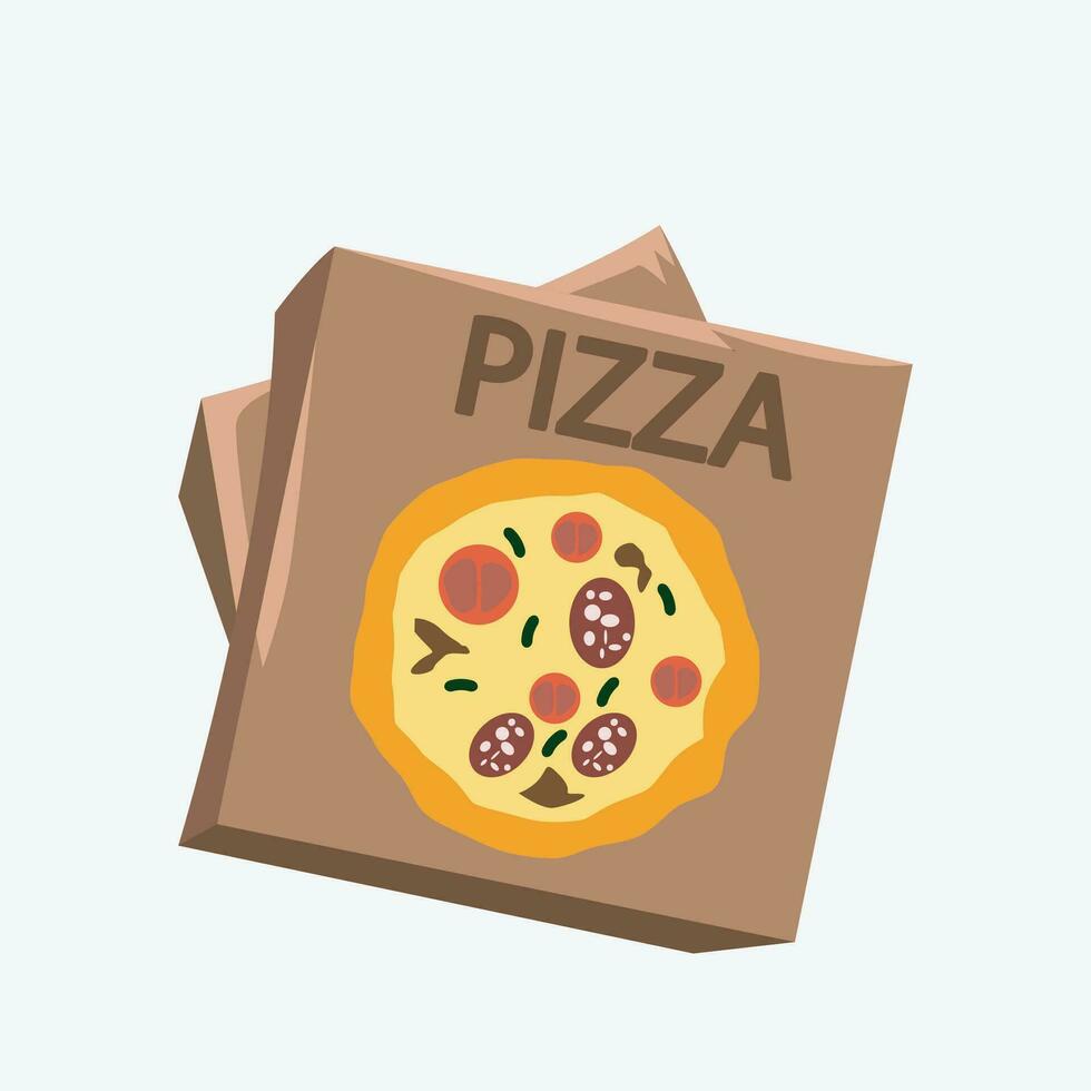 pizza kartonnen doos vector