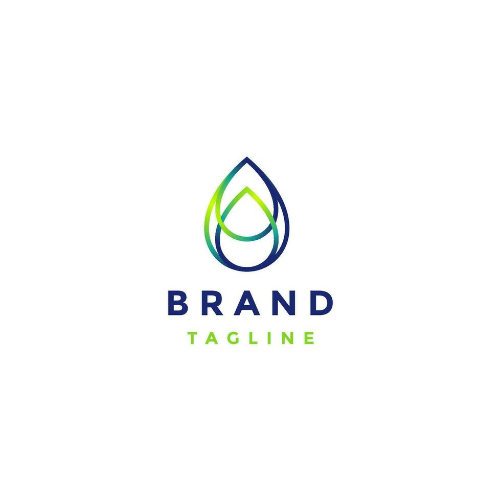 symbool drie water druppels icoon logo ontwerp. gemakkelijk drie water druppels in elegant lijnen logo ontwerp. vector