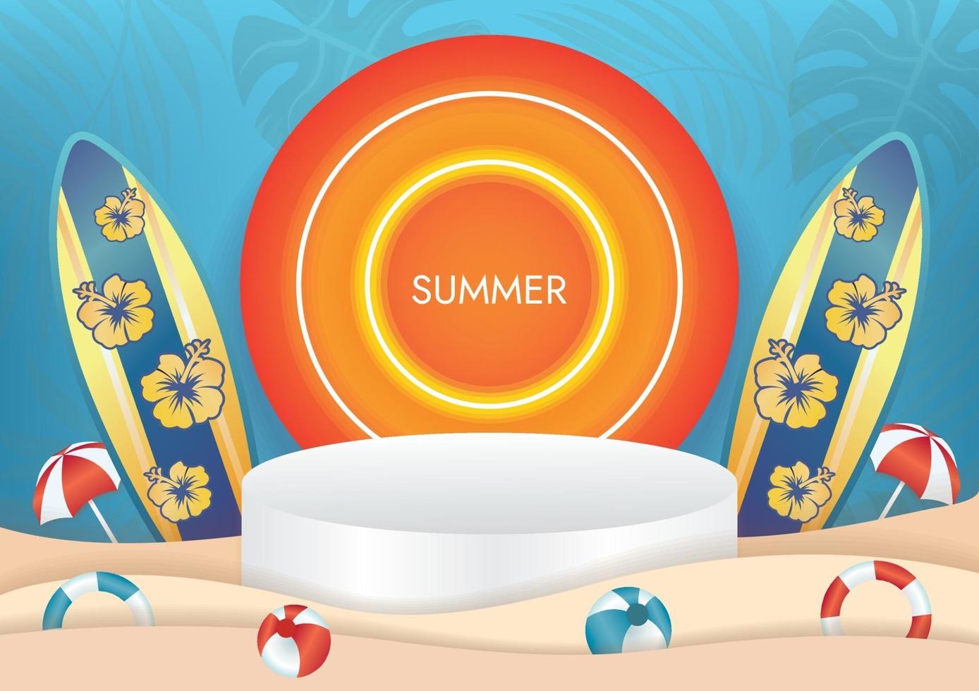 zomer verkoop display podium vector