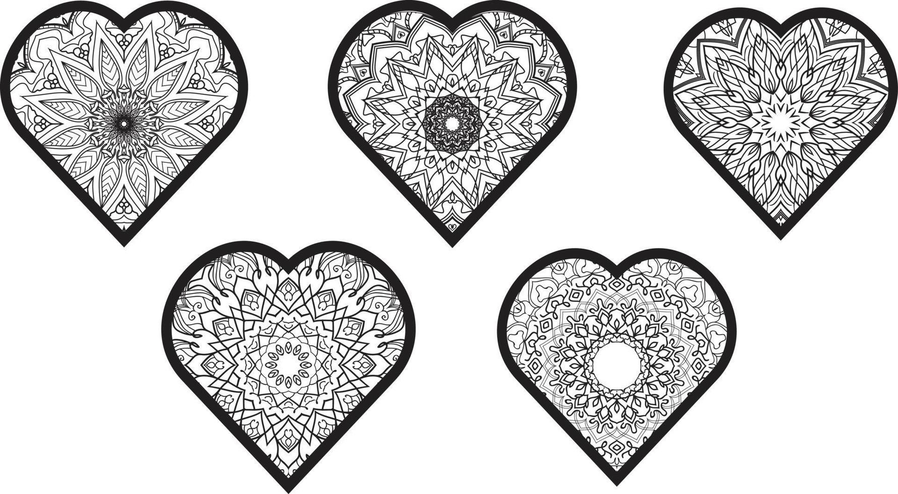 schattige liefde doodles hart frame set gratis vector