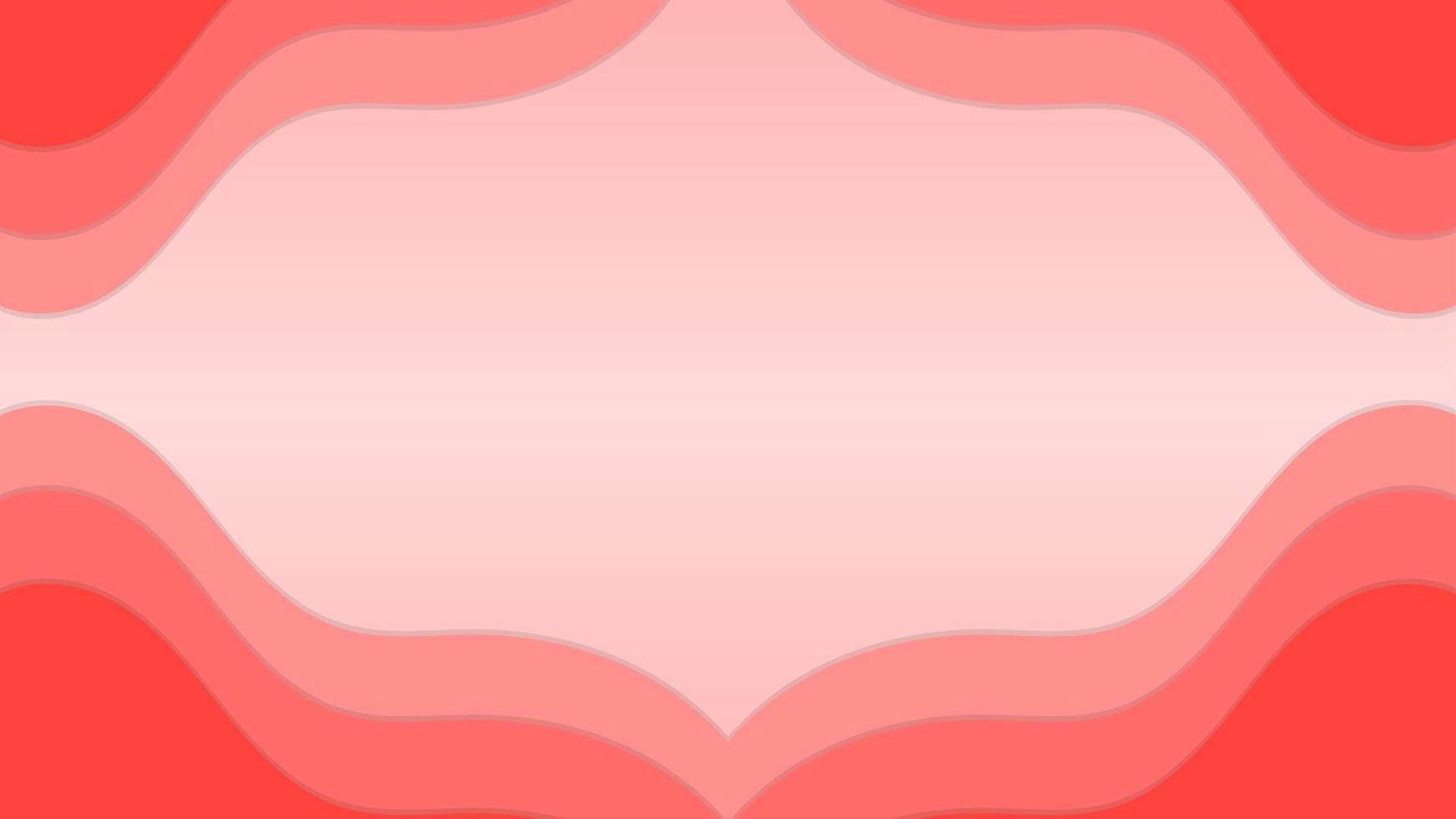 rode gradiënt papercut achtergrond pastel rode kleuren met glanzend effect vector