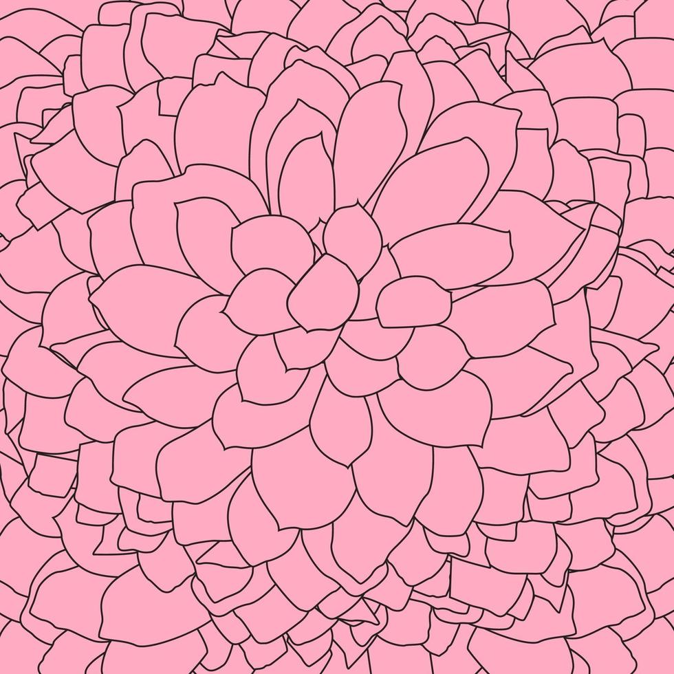 abstracte patroon hand getekende dahlia bloem. vector illustratie