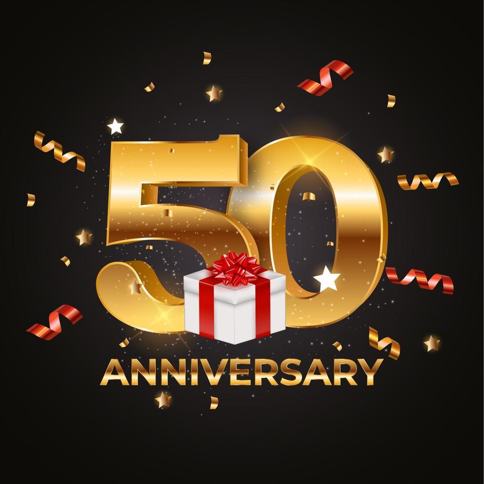 sjabloon logo 50 jaar verjaardag vector illustratie eps10