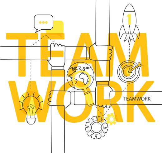 teamwork concept infographic. vector