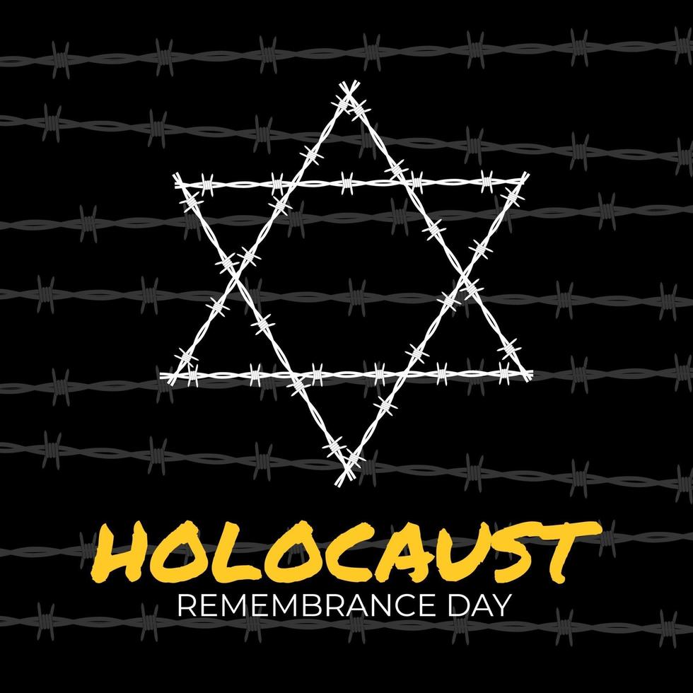 internationale holocaust herdenkingsdag achtergrond vector