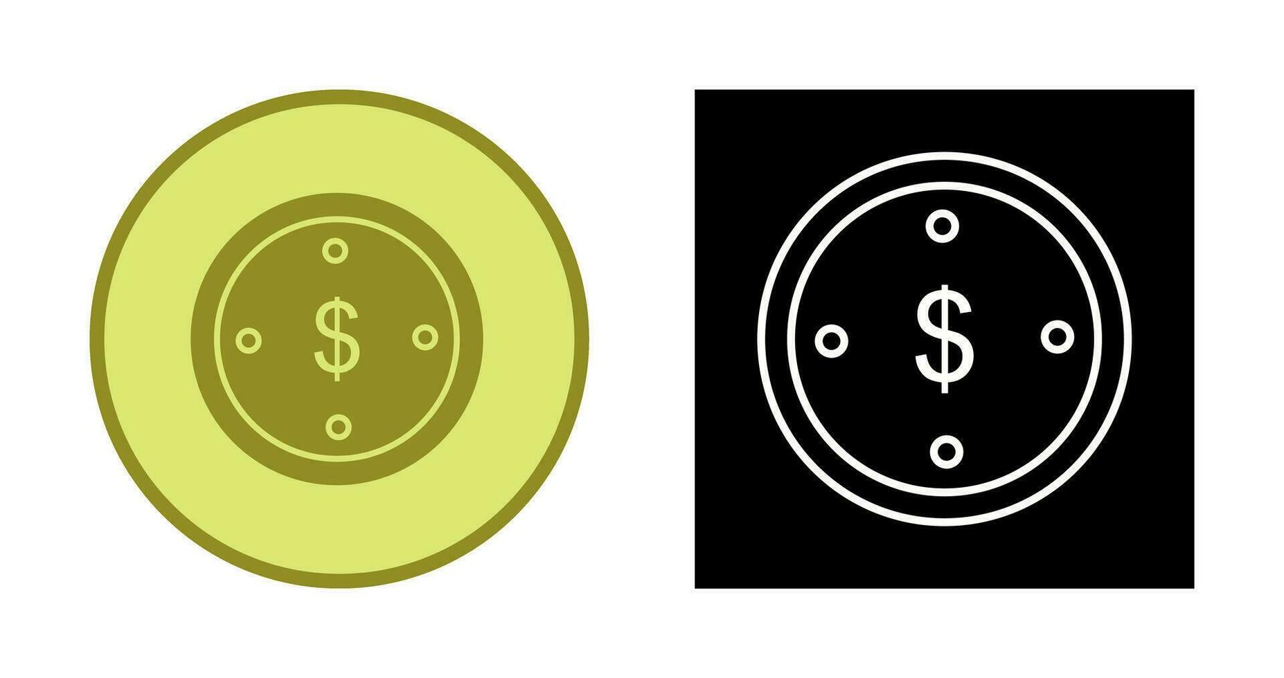 dollar munt vector pictogram