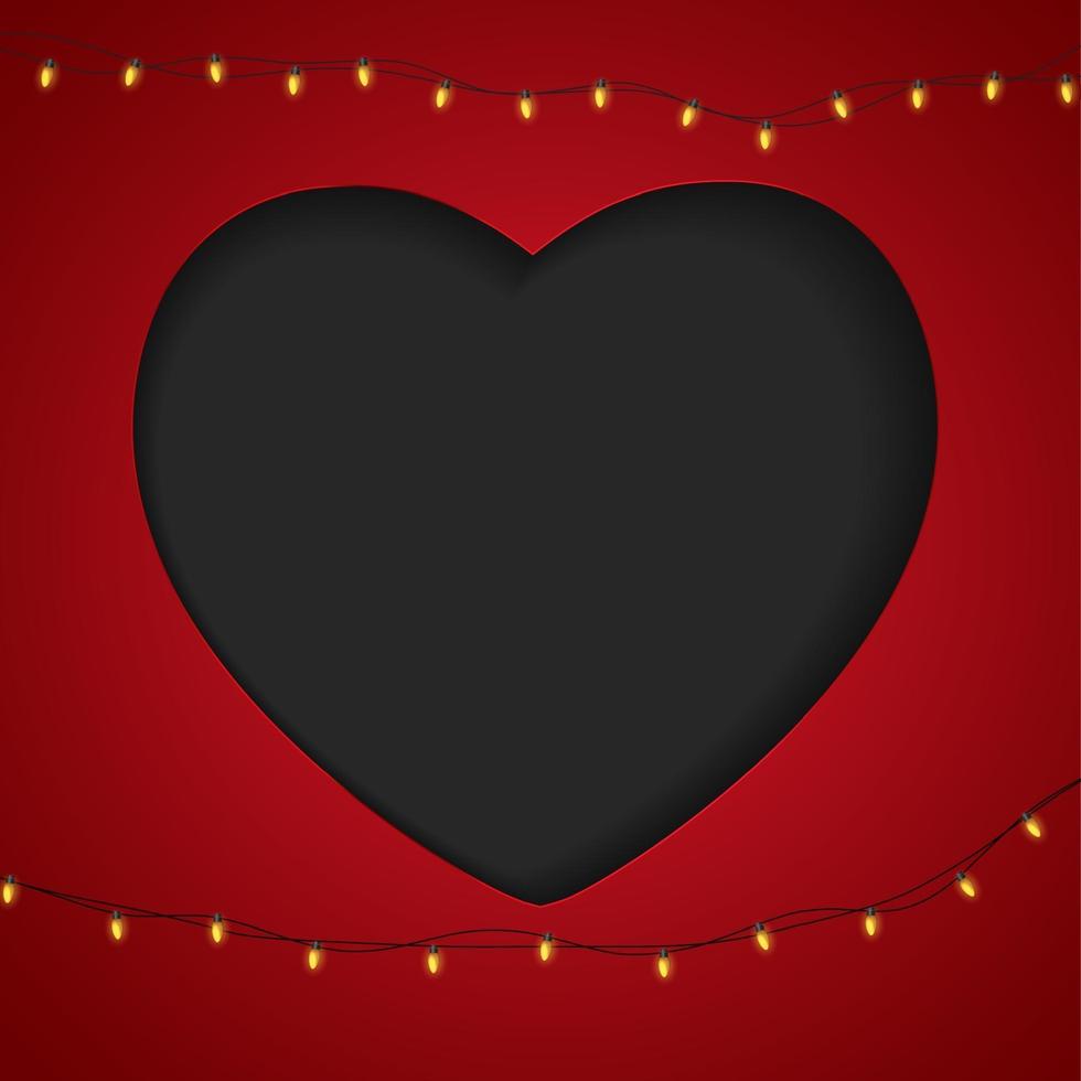 gelukkige Valentijnsdag kaart met hart. vector