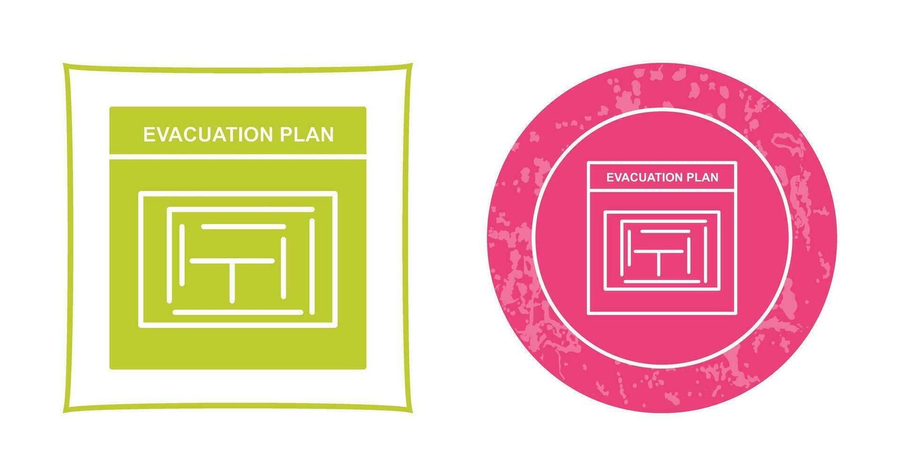 evacuatie plan vector icoon