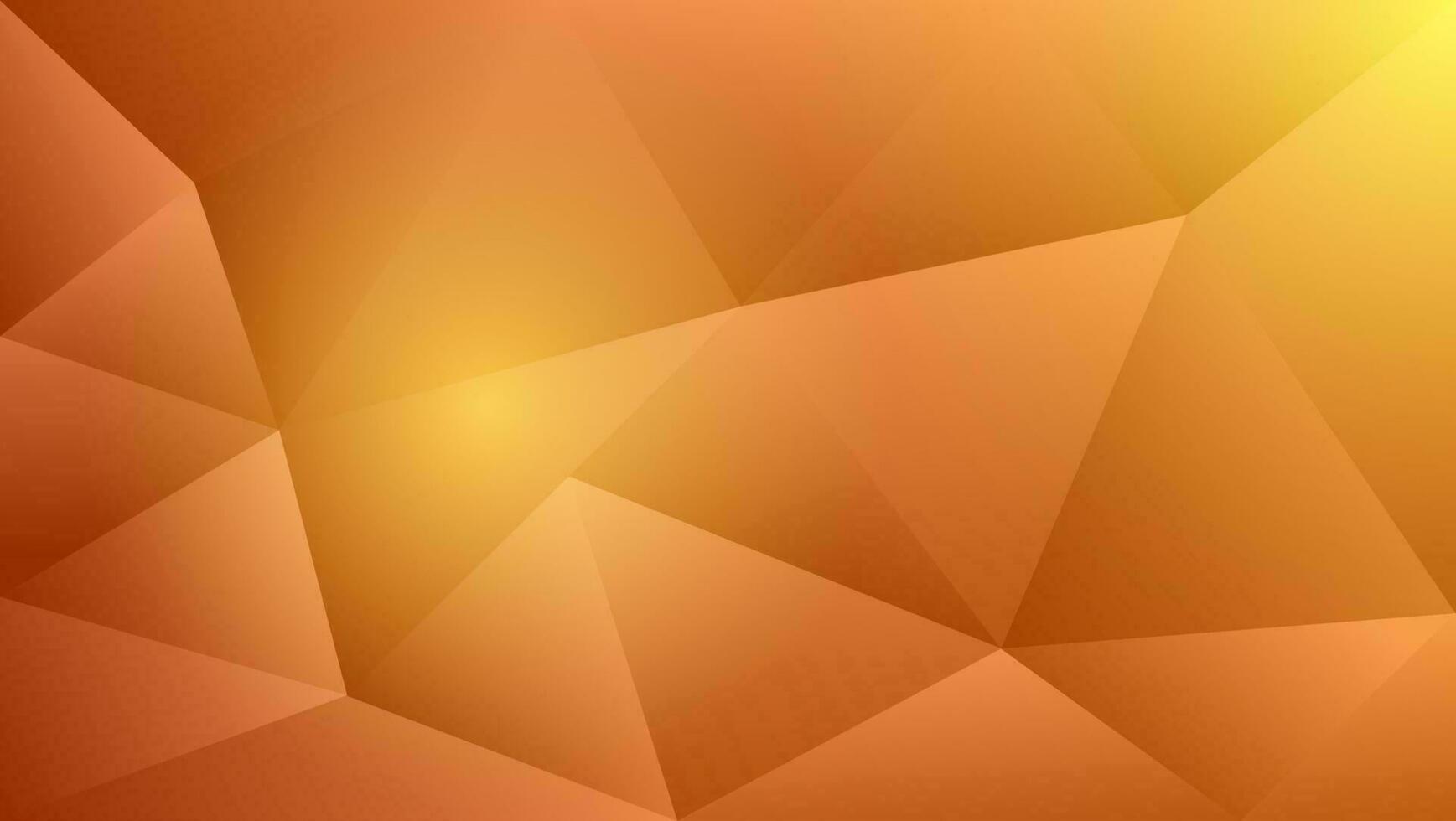 abstracte veelhoekige achtergrond met oranje kleur en licht vector
