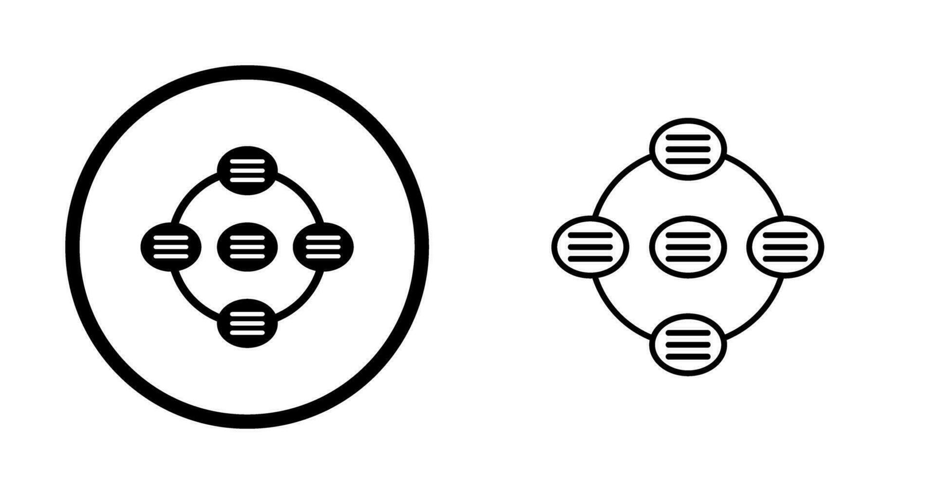 uniek strategie overleg vector icoon