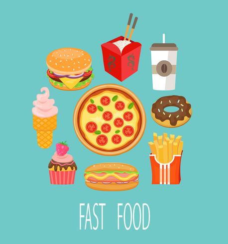 Fastfood concept. vector