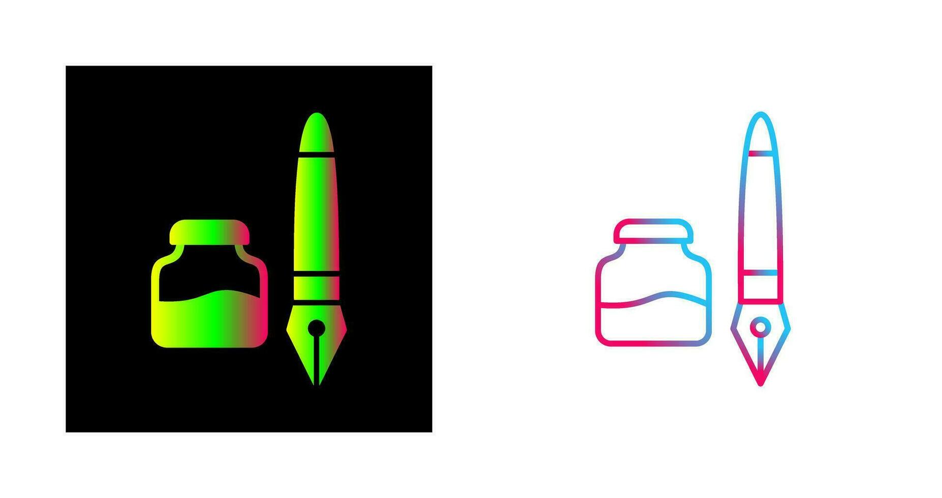 inkt en pen vector icoon
