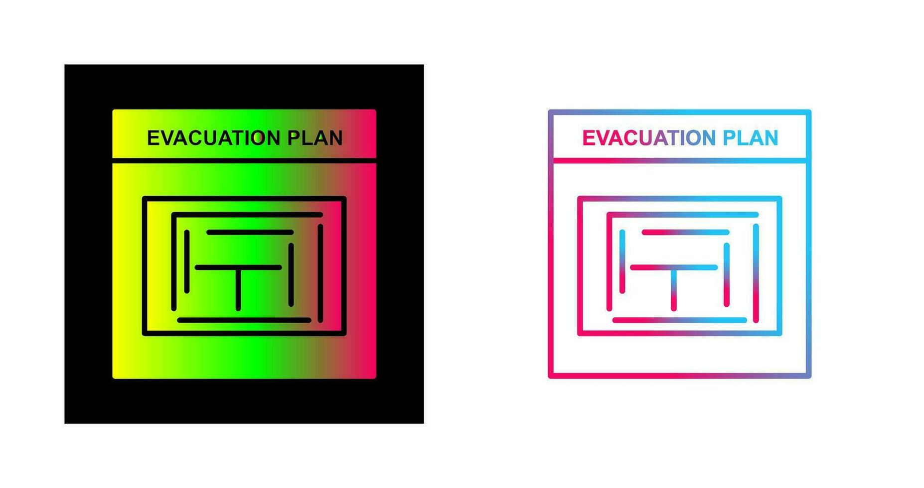 evacuatie plan vector icoon