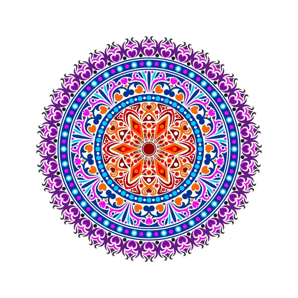 modern mandala-kunstvectorontwerp met een prachtige mix van kleuren vector