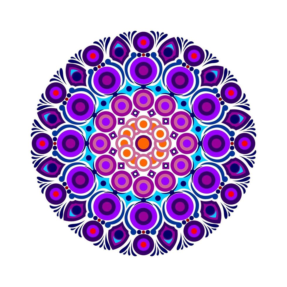 modern mandala-kunstvectorontwerp met een prachtige mix van kleuren vector