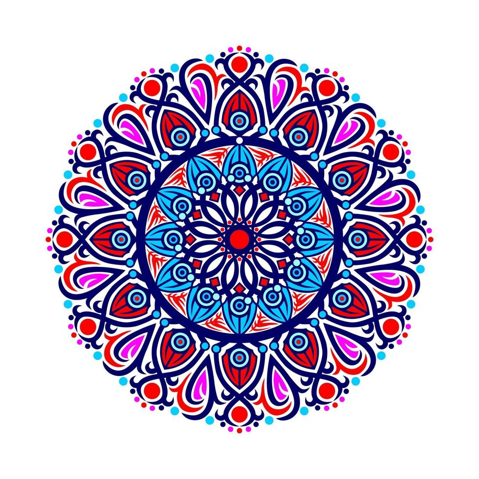 modern mandala-kunstvectorontwerp met een prachtige mix van kleuren vector