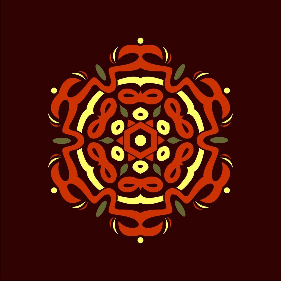 modern mandala-kunstvectorontwerp met een prachtige mix van kleuren vector