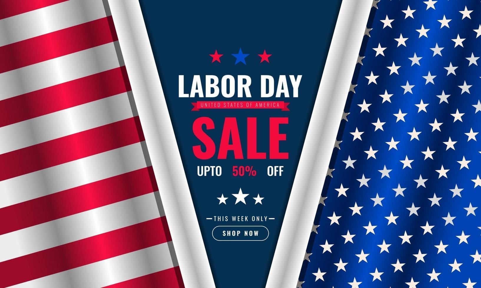 Labor Day USA achtergrond verkooppromotie vector