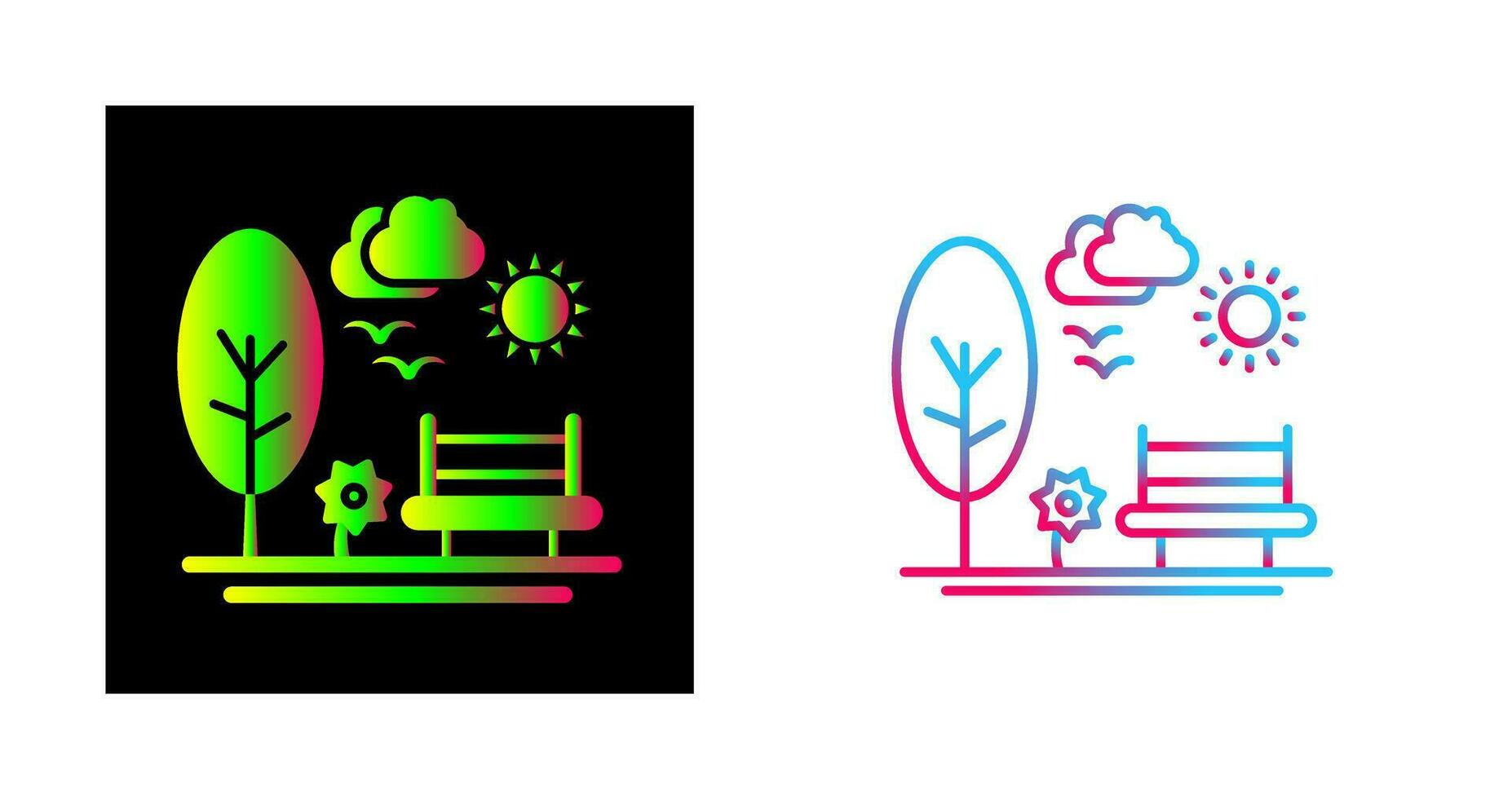 park vector pictogram