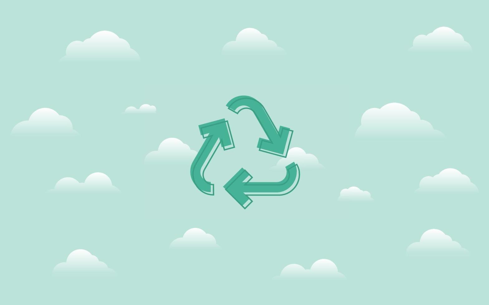 recycle groene banner vectorillustratie vector